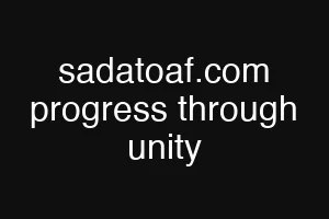 sadatoaf.com progress through unity